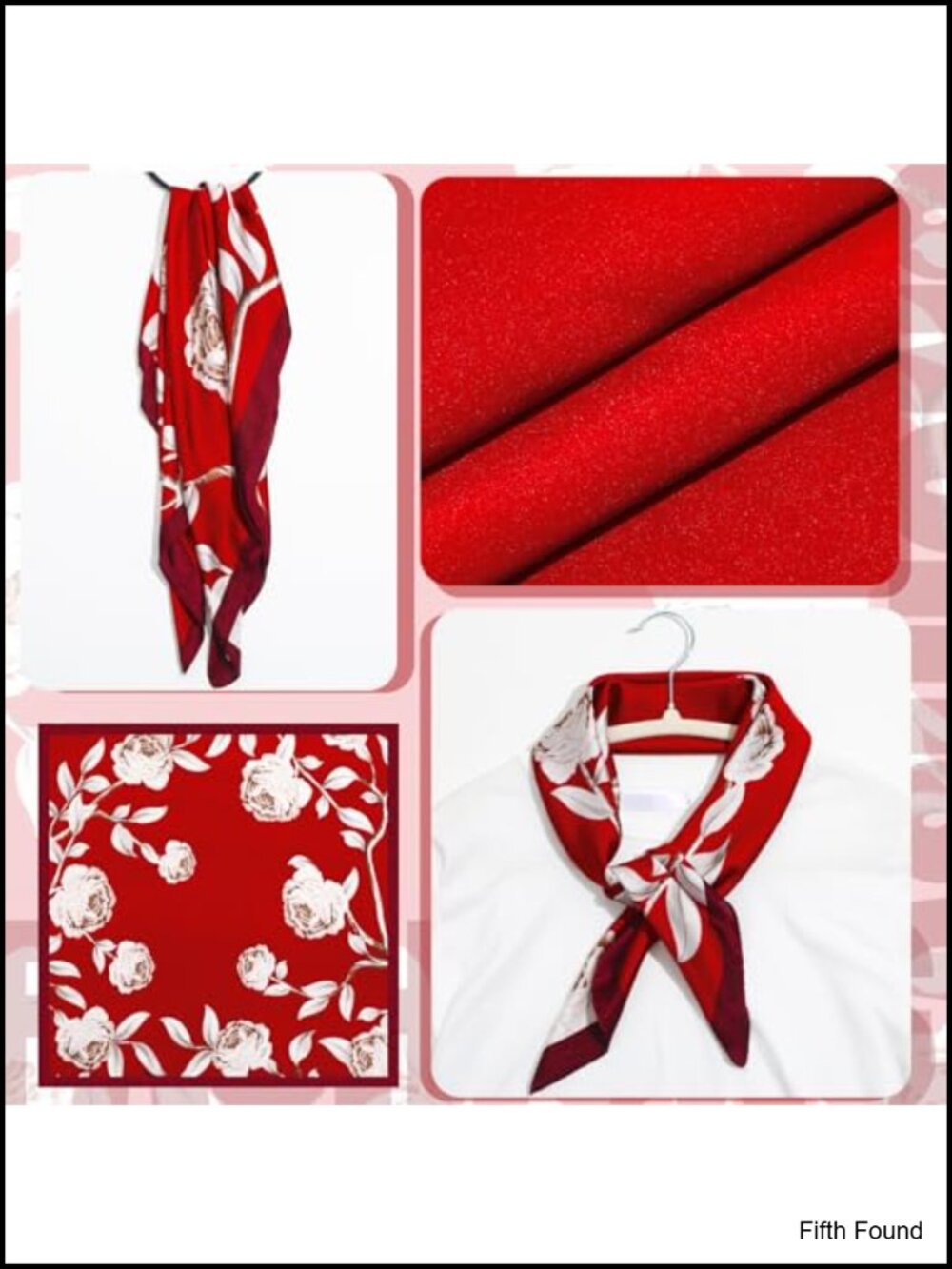 Premium Silk Neck Scarf for Women - Lightweight Fashion Square Bandana - Picture 6 of 6